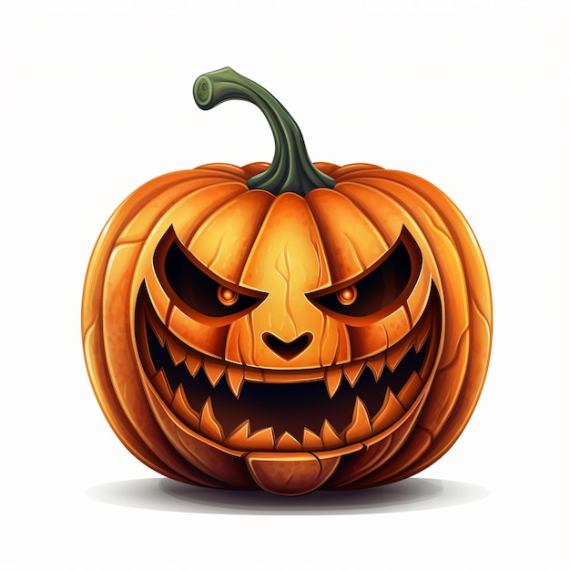 Photo halloween pumpkin clipart isolé sur un fond blanc