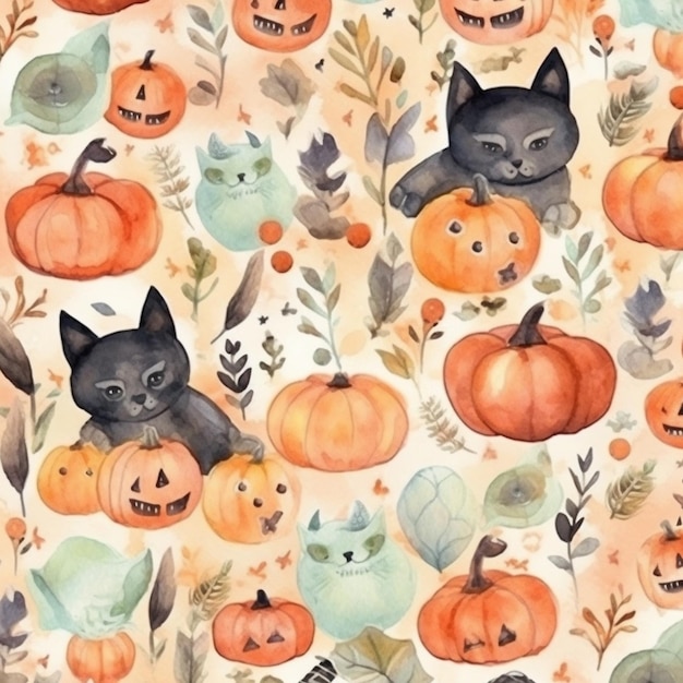 halloween_watercolor_pattern (en anglais)