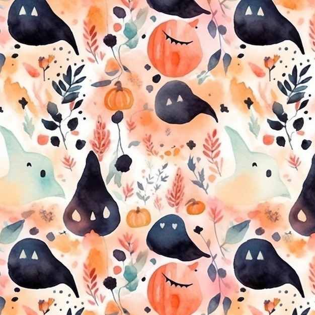 halloween_watercolor_pattern (en anglais)