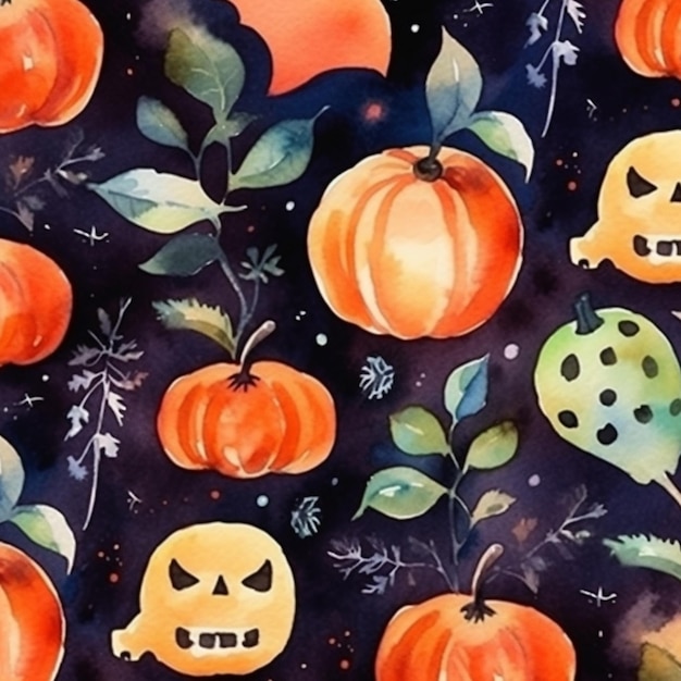 halloween_watercolor_pattern (en anglais)