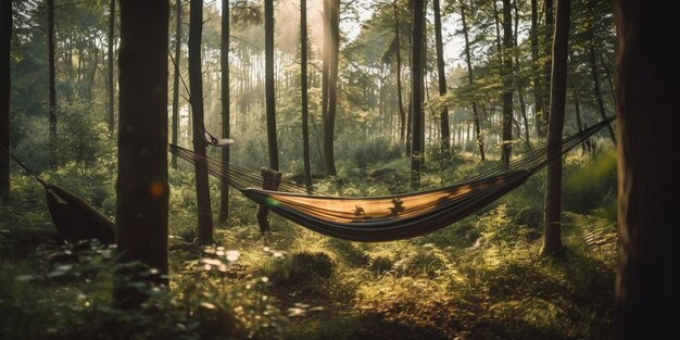 Hamac dans le fond de la forêt