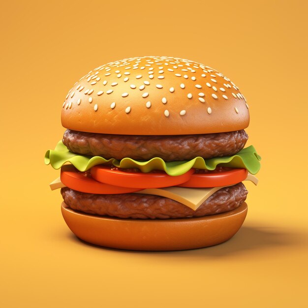 Un hamburger délicieux.