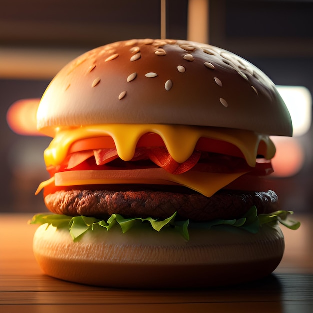hamburger en gros plan