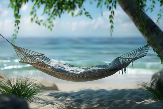 Un hameau de plage paisible se balançant doucement en octane