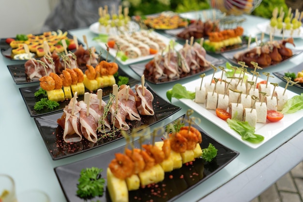 Le hamon espagnol classique Service de livraison de nourriture et repas traiteur Soft focus Belle table