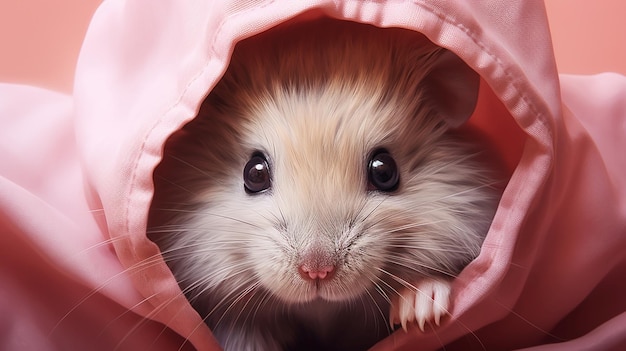 Le hamster est mignon.