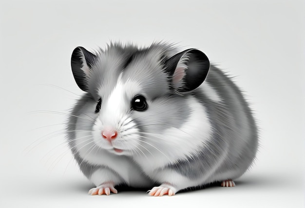 Hamster sur fond blanc