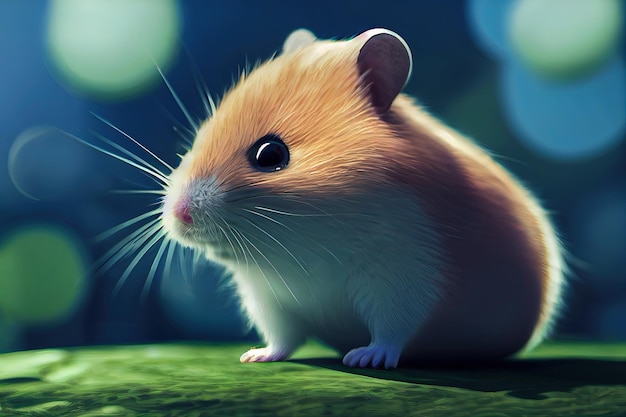 Hamster pelucheux mignon