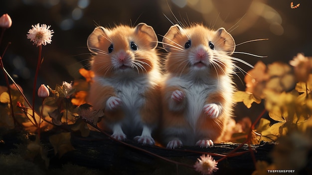 hamsters mignons de fond