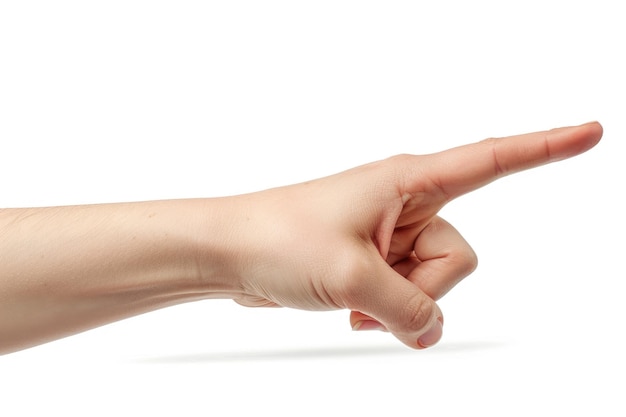 Photo hand snapping vue latérale d'une main claquant des doigts dans le studio isolée sur fond blanc
