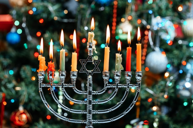 Hanouka Menorah Fête juive de Hanoukia