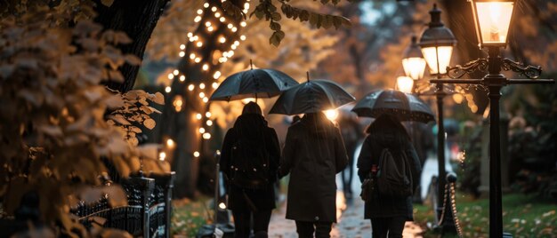 Hanté par des histoires effrayantes sur une tournée de fantômes avec des parapluies effrayants