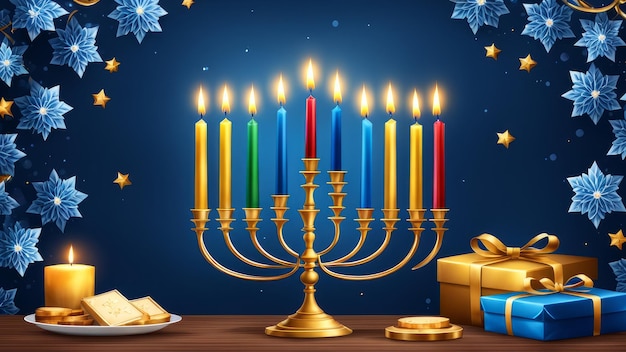 Hanukkah Illustration de fond Des photos de haute qualité