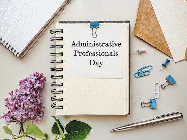 Happy Administrative Professionals Day Carte Voeux Closeup