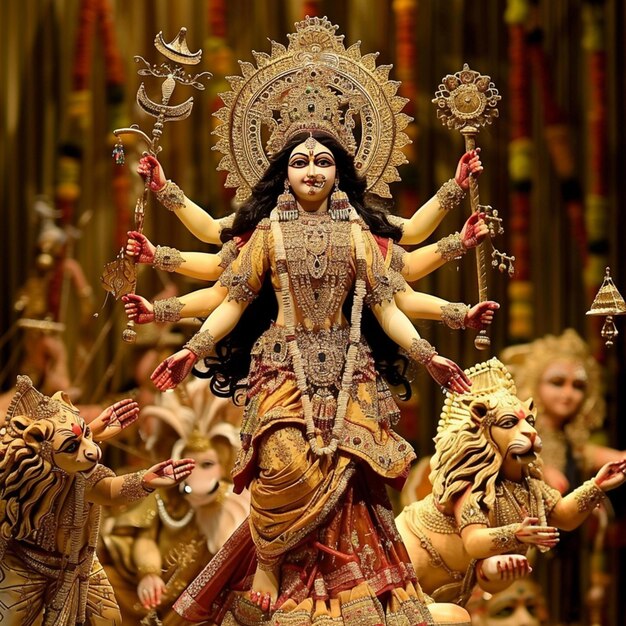 Happy Mahalaya Social Media Post Durga Puja est le plus grand festival du Bengale occidental