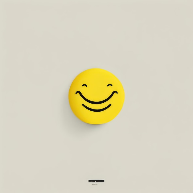 Happy smiley emoji jaune IA générative