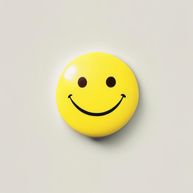 Happy smiley emoji jaune IA générative