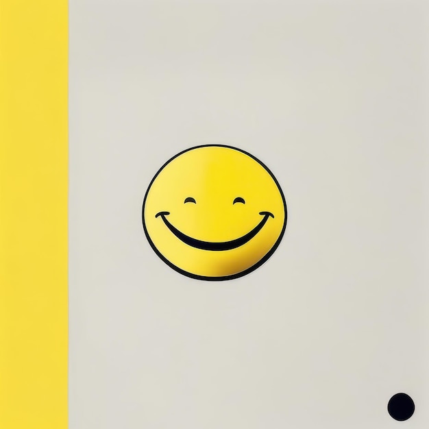 Happy smiley emoji jaune IA générative