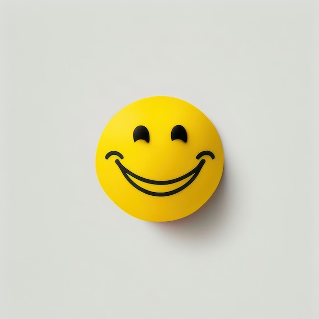 Happy smiley emoji jaune IA générative