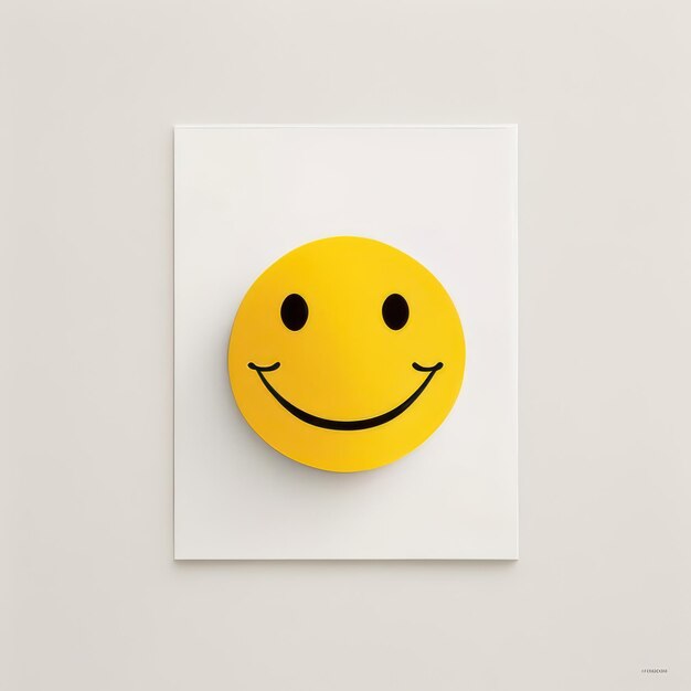 Photo happy smiley emoji jaune ia générative