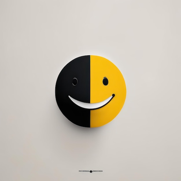 Happy smiley emoji jaune IA générative