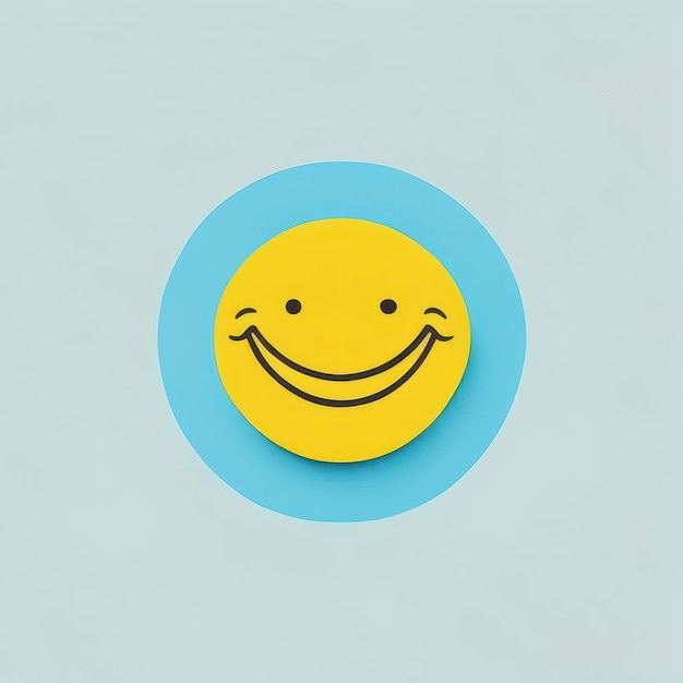 Photo happy smiley emoji jaune ia générative