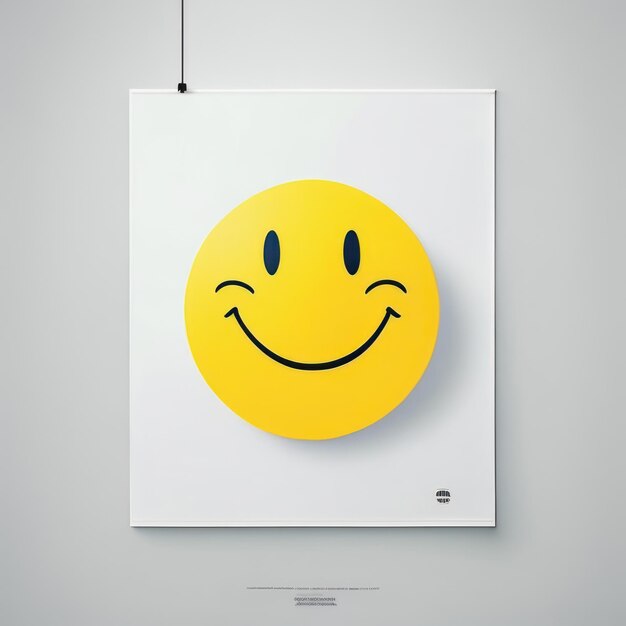 Happy smiley emoji jaune IA générative