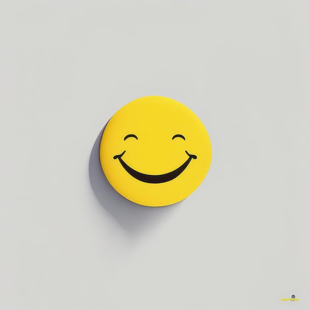 Happy smiley emoji jaune IA générative