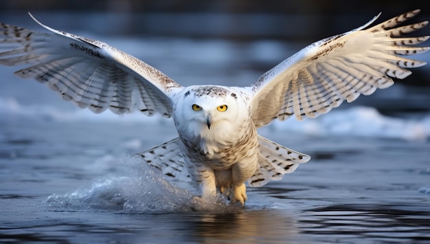 Harfang des neiges en vol