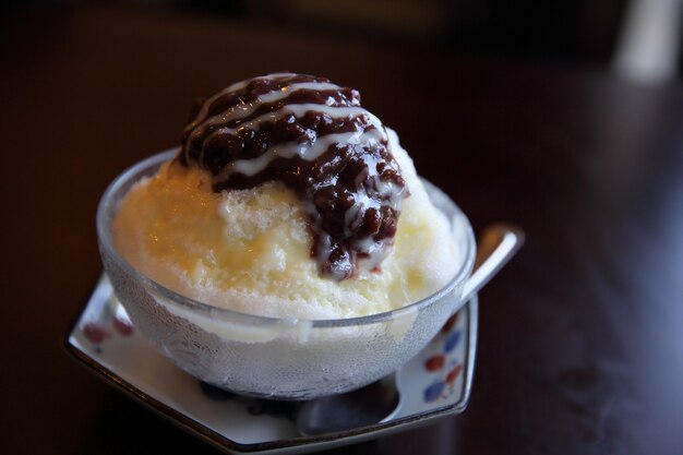 Haricots rouges avec glace japonaise