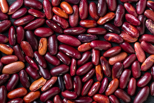 haricots rouges rajma vue de dessus gros plan d'herbes et d'épices maquette