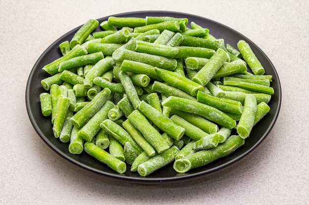 Haricots verts biologiques surgelés.