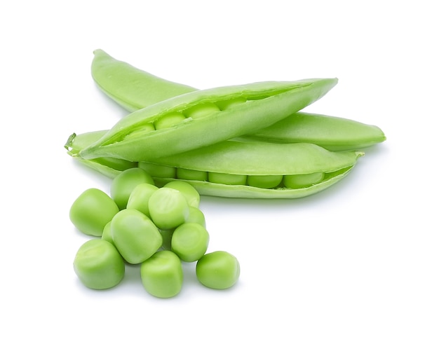 Haricots Verts Sur Blanc