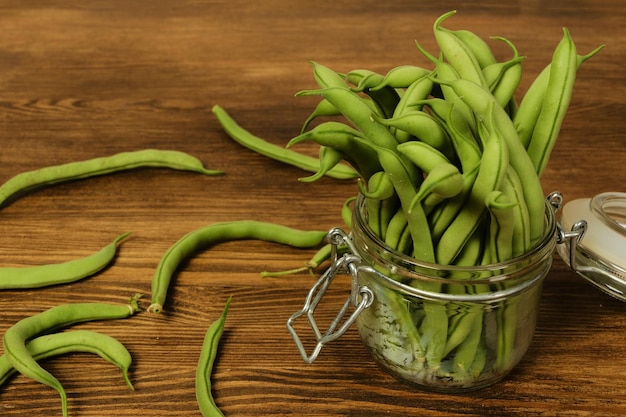 Haricots verts en bocal