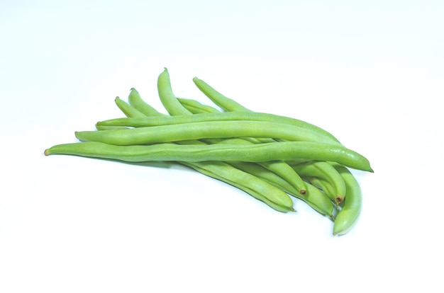 Photo des haricots verts sur le fond