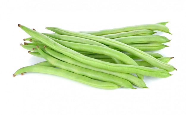 Haricots verts isolés