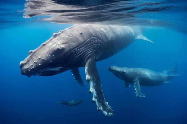 Harmonie avec les baleines à bosse Sea Animal photo