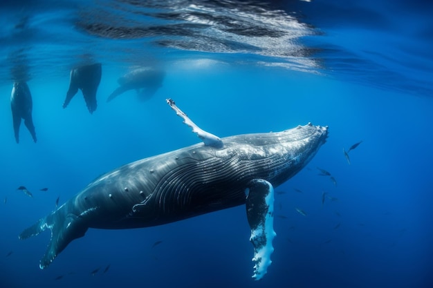 Harmonie avec les baleines à bosse Sea Animal photo