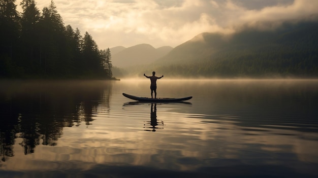 Harmonie sur l'eau Yoga sur un Paddleboard