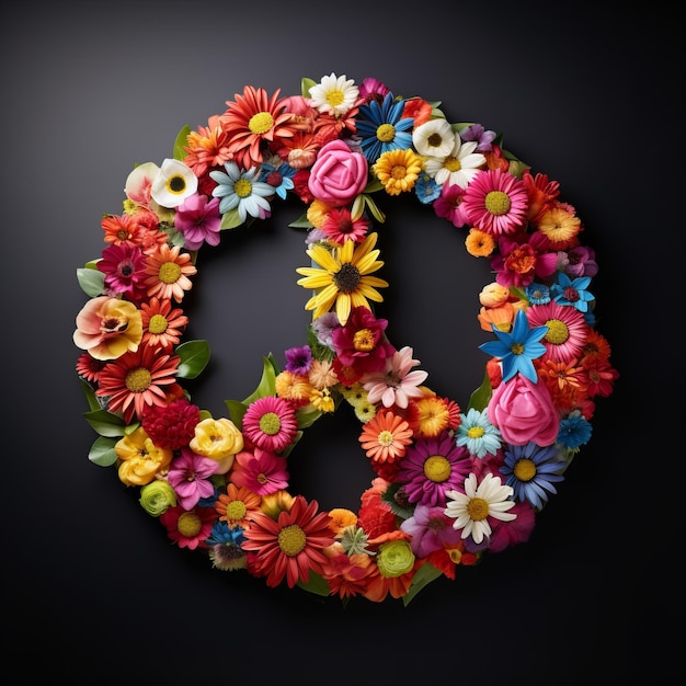 L'harmonie mondiale s'épanouit Le pouvoir symbolique de la paix Les fleurs