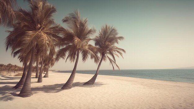 Photo l'harmonie de la nature le soleil le sable et les arbres