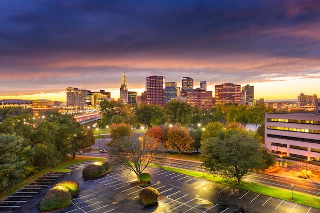 Hartford Connecticut États-Unis Paysage urbain du centre-ville