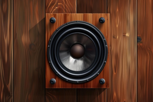 Haut-parleur en bois avec tweeter et woofer