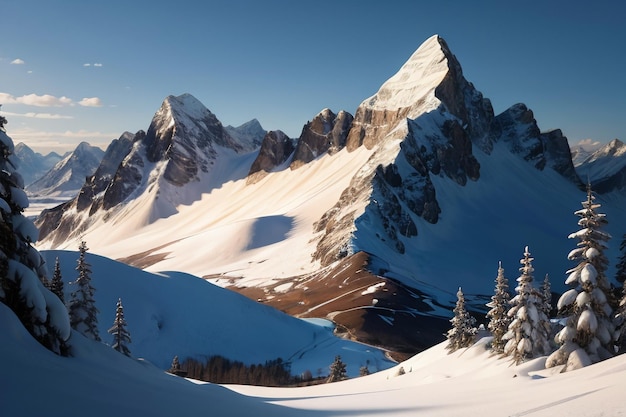 Haute Altitude Montagne Sommet Neige Montagne Sommet Fond Fond D'écran Illustration Nature Paysage