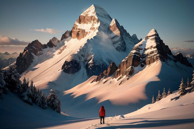 Haute Altitude Montagne Sommet Neige Montagne Sommet Fond Fond D'écran Illustration Nature Paysage