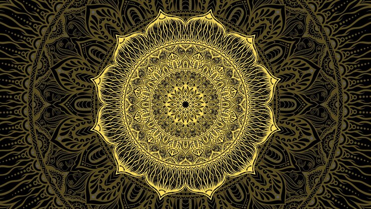 Photo hd art de la lumière organique du mandala abstrait photo d'illustration de fond 1