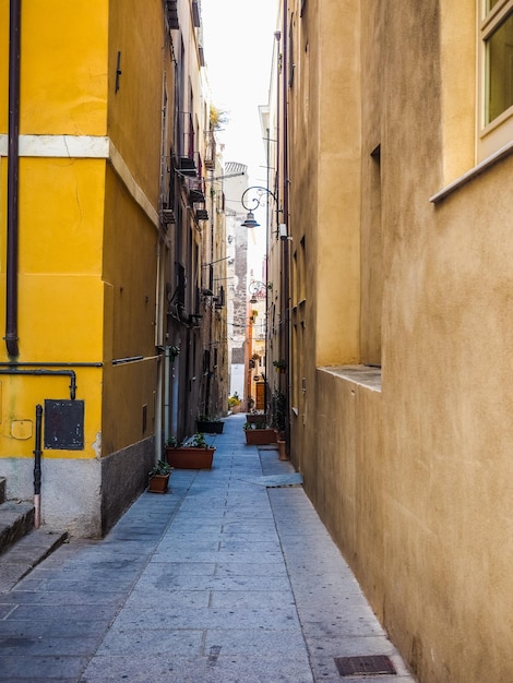 HDR Casteddu signifiant quartier du château à Cagliari