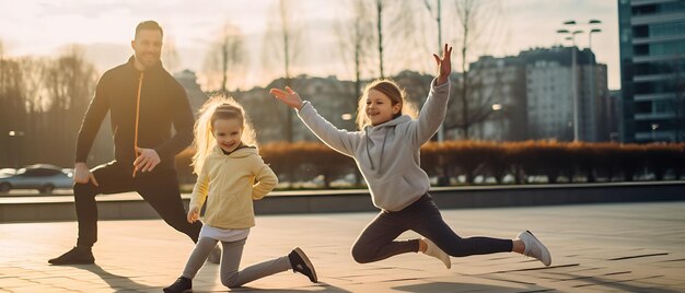 Photo héhé, faire de l'exercice physique le matin