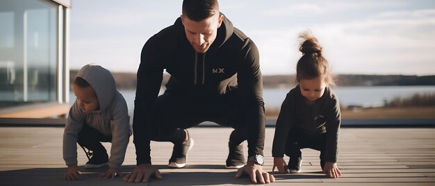 Photo héhé, faire de l'exercice physique le matin