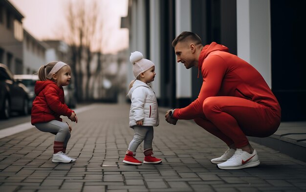 Photo héhé, faire de l'exercice physique le matin